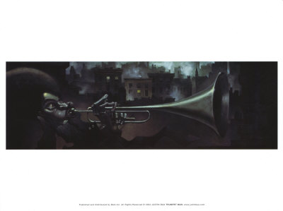 Trumpet Man by Justin Bua Pricing Limited Edition Print image