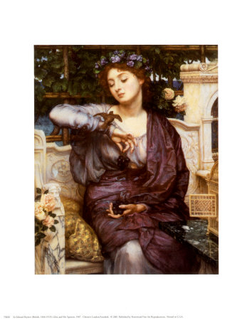 Libra Nd Her Sparrow by Edward John Poynter Pricing Limited Edition Print image