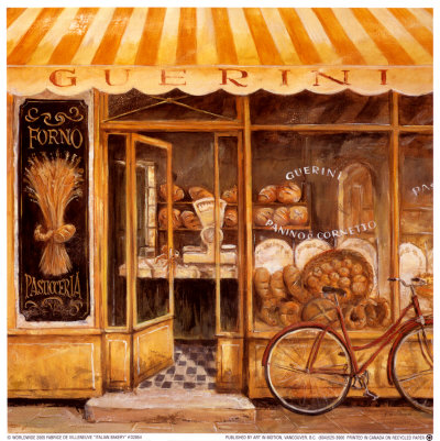 Italian Bakery by Fabrice De Villeneuve Pricing Limited Edition Print image