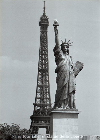 Eiffel Tower And Statue Of Liberty by Pascal Hinous Pricing Limited Edition Print image
