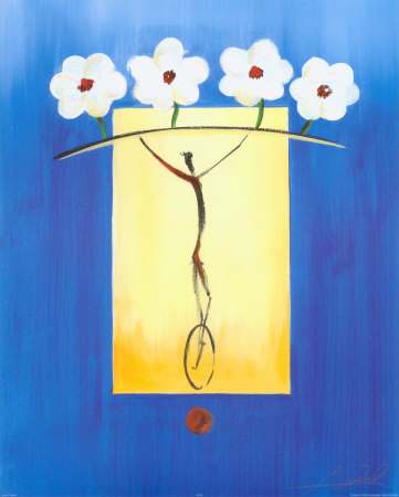 Unicyclist With Flowers by Alfred Gockel Pricing Limited Edition Print image