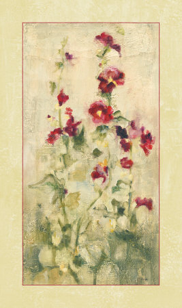 Hollyhock Panel I by Cheri Blum Pricing Limited Edition Print image