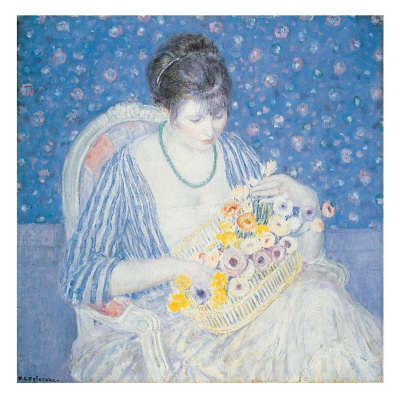 Basket Of Flowers by Frederick Carl Frieseke Pricing Limited Edition Print image