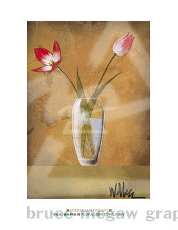 Floral Series Iv, Red Tulips by Vicki Wilber Pricing Limited Edition Print image