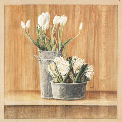 Les Fleurs Blanches, Tulipes Et Jacinthes by Laurence David Pricing Limited Edition Print image