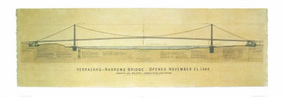 Verrazano Bridge Drawing by Craig Holmes Pricing Limited Edition Print image