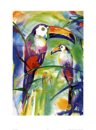 Toucans, Too Much by Alfred Gockel Pricing Limited Edition Print image