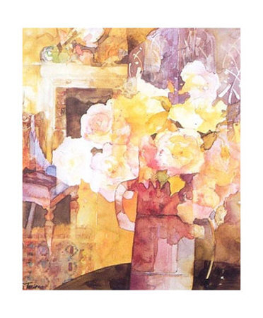 Sweet Roses In A Tall Jug by Shirley Trevena Pricing Limited Edition Print image