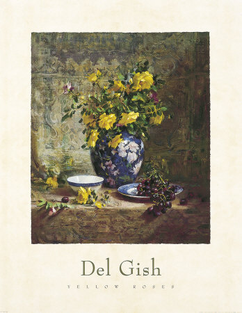 Yellow Roses by Del Gish Pricing Limited Edition Print image