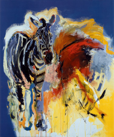 Zebra And Colours by Carlos Blaaker Pricing Limited Edition Print image