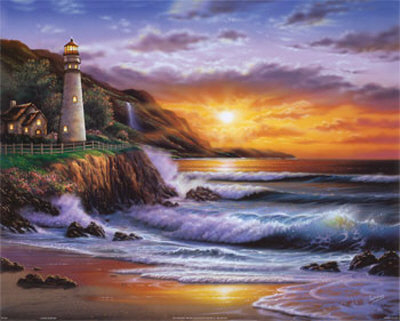 Sunset Lighthouse by Steve Sundram Pricing Limited Edition Print image