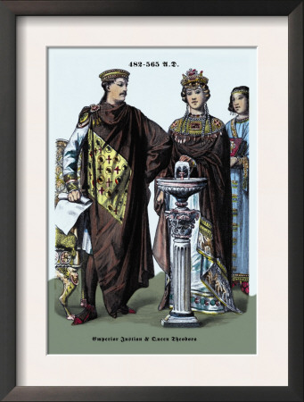 Emperor Justinian And Queen Theodora 482-565 by Richard Brown Pricing Limited Edition Print image