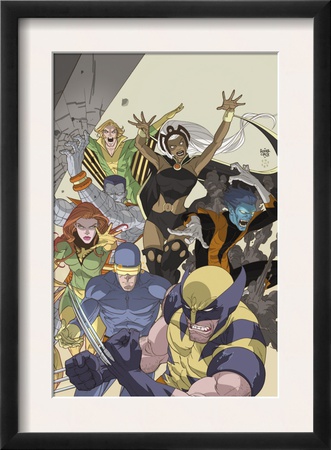 Uncanny X-Men: First Class #4 Cover: Wolverine, Cyclops, Phoenix, Storm And Nightcrawler by Roger Cruz Pricing Limited Edition Print image