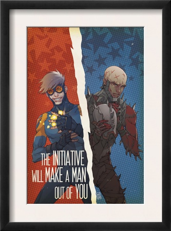 Avengers: The Initiative #29 Cover: Speedball And Penance by Matteo De Longis Pricing Limited Edition Print image