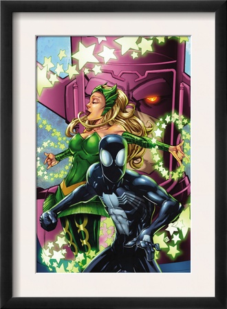 Spider-Man & The Secret Wars #3 Cover: Spider-Man, Enchantress And Galactus by Patrick Scherberger Pricing Limited Edition Print image
