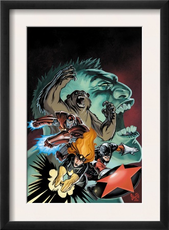 Hulk: Winter Guard #1 Cover: Darkstar, Crimson Dynamo, Ursa Major, Red Guardian And Hulk by Steve Ellis Pricing Limited Edition Print image