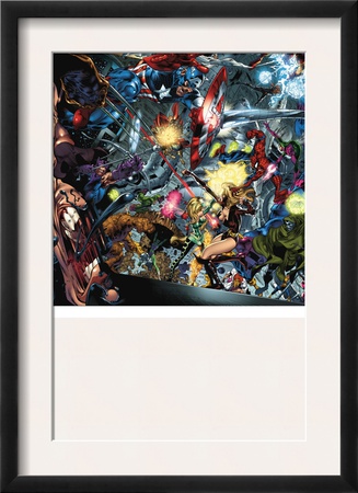 Venom: Dark Origin #3 Group: Hulk, Spider-Man, Dr. Doom And Captain America by Angel Medina Pricing Limited Edition Print image