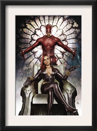 Black Widow: Deadly Origins #3 Cover: Invisible Woman And Daredevil by Niko Henrichon Pricing Limited Edition Print image