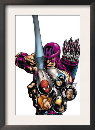 Marvel Adventures Avengers #16 Cover: Hawkeye by Tom Grummett Pricing Limited Edition Print image