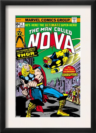 Nova: Origin Of Richard Rider - The Man Called Nova #4 Cover: Nova And Thor by Sal Buscema Pricing Limited Edition Print image