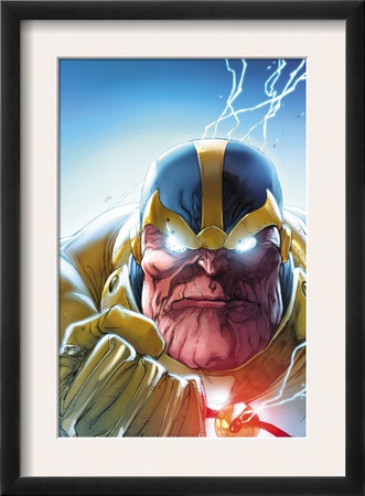 Lockjaw And The Pet Avengers #4 Headshot: Thanos by Ig Guara Pricing Limited Edition Print image