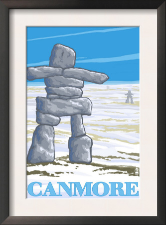 Canmore, Alberta - Inukshuk, C.2009 by Lantern Press Pricing Limited Edition Print image
