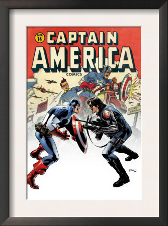 Captain America #14 Cover: Captain America And Bucky by Steve Epting Pricing Limited Edition Print image
