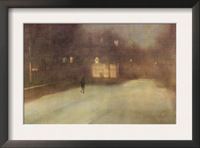 Nocturne In Gray And Gold, Snow In Chelsea by James Abbott Mcneill Whistler Pricing Limited Edition Print image
