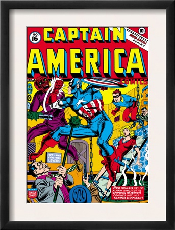 Captain America #16 Cover: Captain America, Red Skull And Bucky Fighting by Al Avison Pricing Limited Edition Print image