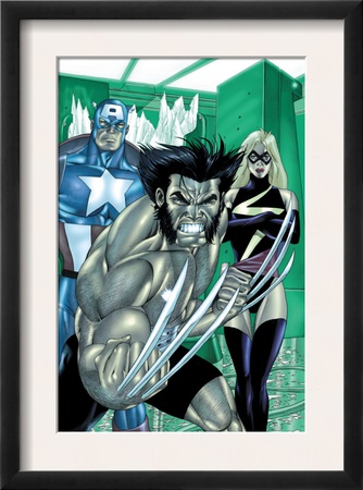 Wolverine Captain America #3 Group: Wolverine, Captain America And Warbird by Tom Derenick Pricing Limited Edition Print image