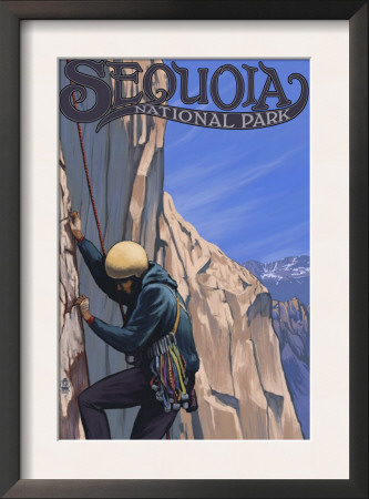 Sequoia Nat'l Park - Rock Climber - Lp Poster, C.2009 by Lantern Press Pricing Limited Edition Print image