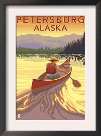 Canoe Scene - Petersburg, Alaska, C.2009 by Lantern Press Pricing Limited Edition Print image