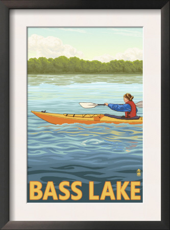 Bass Lake, California - Kayak, C.2009 by Lantern Press Pricing Limited Edition Print image