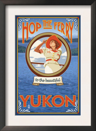 Yukon, Canada - Woman On Ferry, C.2009 by Lantern Press Pricing Limited Edition Print image