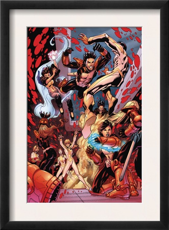 New X-Men #19 Group: Hellion, Surge, Hellions And New Mutants by Aaron Lopresti Pricing Limited Edition Print image