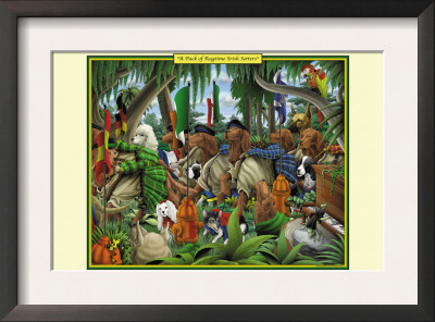 A Pack Of Ragtime Irish Setters by Richard Kelly Pricing Limited Edition Print image