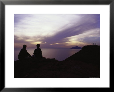 Sunset, Temple Of Poseidon, Greece by Roger Leo Pricing Limited Edition Print image