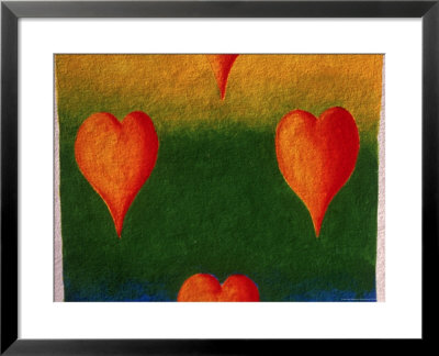 Hearts Against Colorful Background by Chuck Johnson Pricing Limited Edition Print image