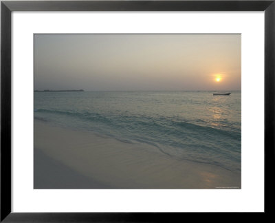 Small Boat In Ocean, Playa Del Carmen, Mexico by Keith Levit Pricing Limited Edition Print image