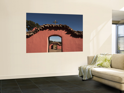 Detail Of Courtyard Wall At Spanish Mission La Purisima Concepcion by Eddie Brady Pricing Limited Edition Print image