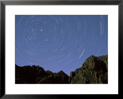 Star Circles Above Chisos Mountains, Usa by Olaf Broders Pricing Limited Edition Print image