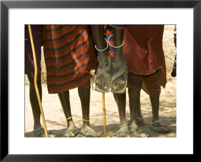 Masai Warriors From The Waist Down Showing Traditional Masai Clothing by Roy Toft Pricing Limited Edition Print image