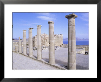 Part Of Greek Stoa On Acropolis At Lindos, Greece by Ian West Pricing Limited Edition Print image