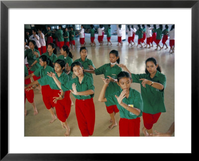 Students In Dramatic Arts College On Dance Course, Bangkok, Thailand, Southeast Asia by Bruno Barbier Pricing Limited Edition Print image