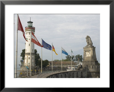 Harbour Entrance With Lighthouse And Lion, Lindau, Lake Constance, Germany by James Emmerson Pricing Limited Edition Print image