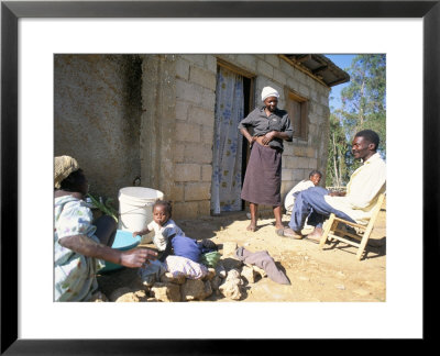 Woman Washing Clothes Outside Shack, Godet, Haiti, Island Of Hispaniola by Lousie Murray Pricing Limited Edition Print image