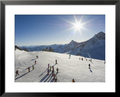 Skiers On Hintertux Glacier, Mayrhofen Ski Resort, Zillertal Valley, Austrian Tyrol, Austria by Christian Kober Pricing Limited Edition Print image