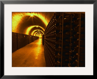 Wine Cellar, Old Chalk Quarry, Champagne Ruinart, Reims, Marne, Ardennes, France by Per Karlsson Pricing Limited Edition Print image