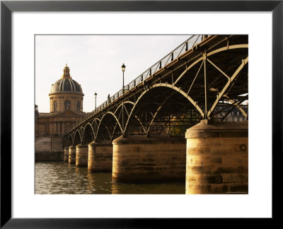 Bridge Pont Des Arts Over The Seine River, Academie Francaise, Paris, France by Per Karlsson Pricing Limited Edition Print image