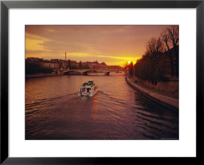 The River Seine And Eiffel Tower In The Distance, Paris, France, Europe by Roy Rainford Pricing Limited Edition Print image